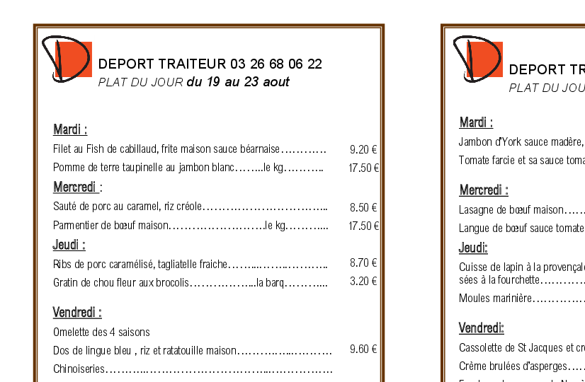 Preview Menu