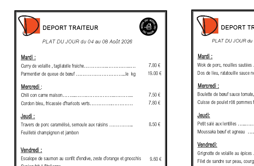 Preview Menu