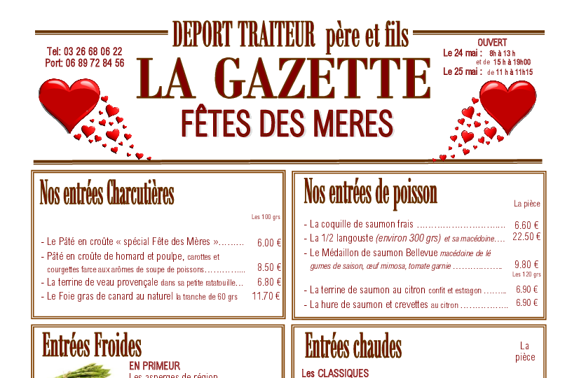 Preview Menu