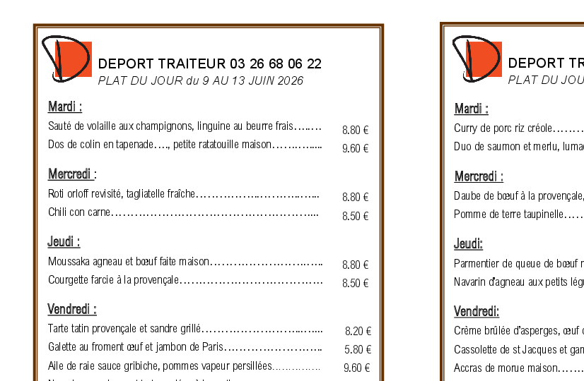 Preview Menu