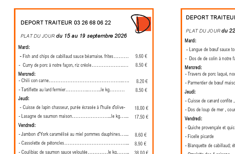 Preview Menu