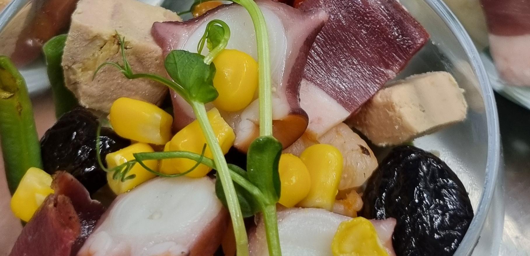 Slide Verrine terre et mer comme une périgourdine